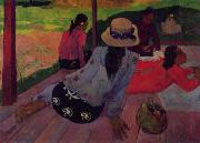 Paul Gauguin Afternoon Rest, Siesta painting